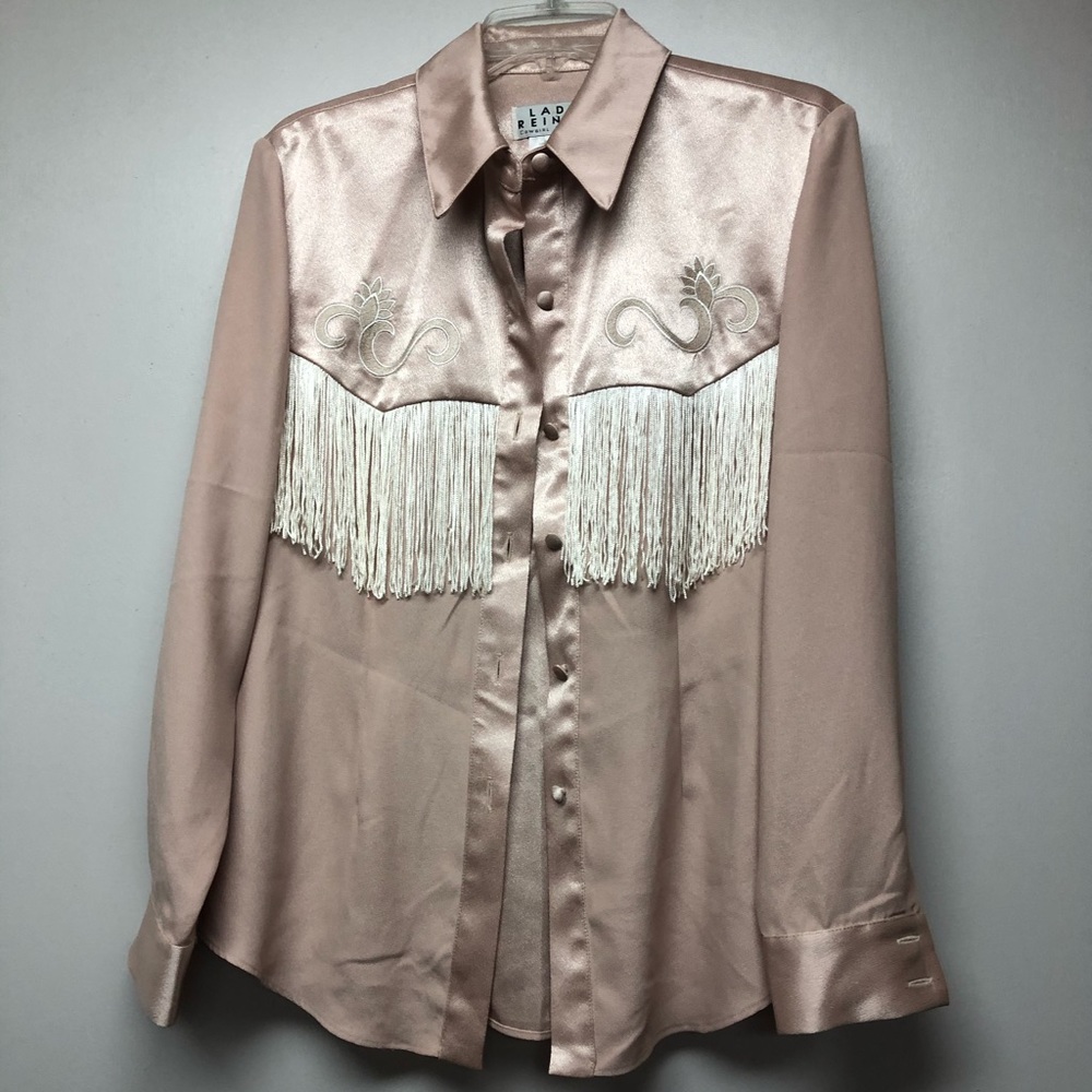 Western couture shirt and wrap skirt